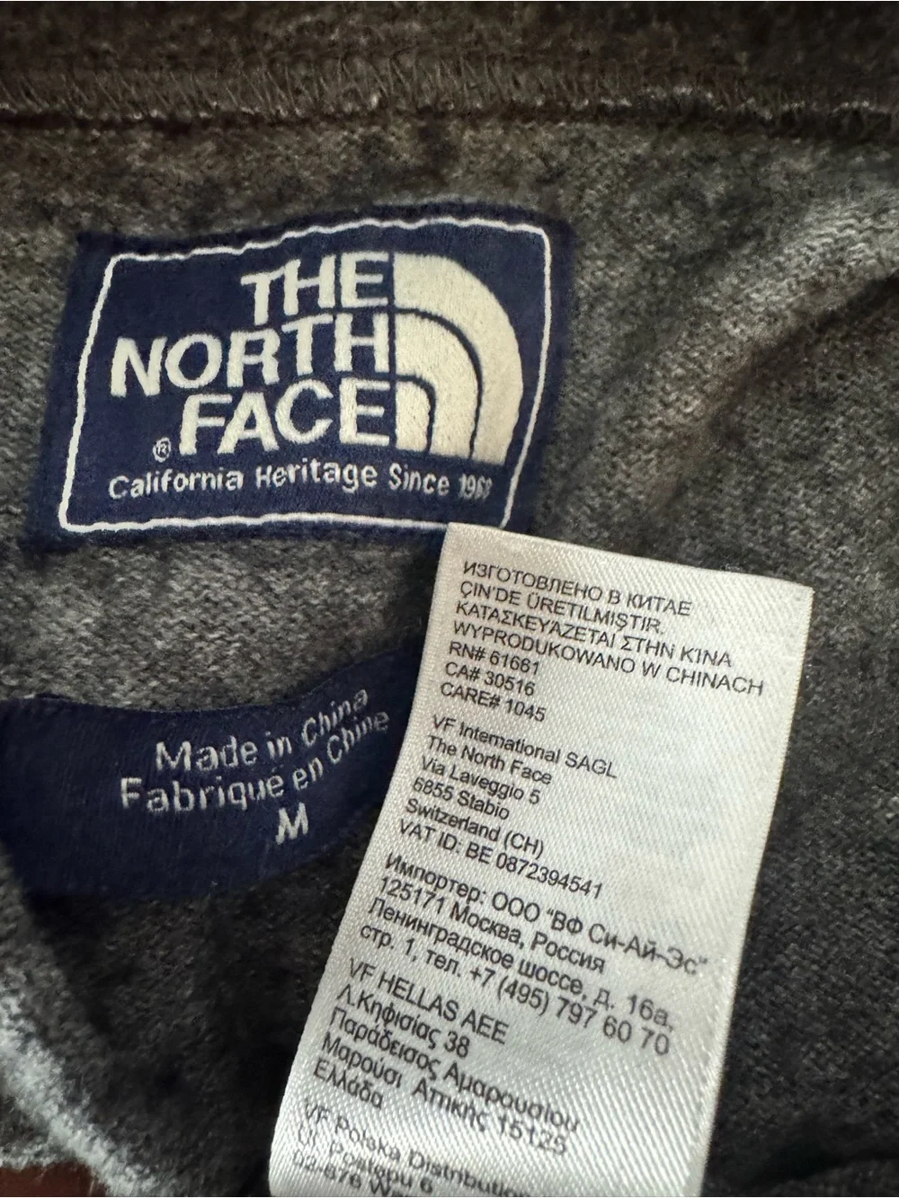 The North Face Mt. Tam 1/4 Zip Sweater gray Wool Blend Men's Size M